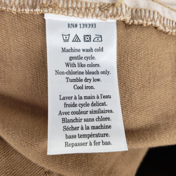 Everlane Utility Barrel Pant Light Brown Twill Organic Cotton High Rise Size 00 - Picture 8 of 9